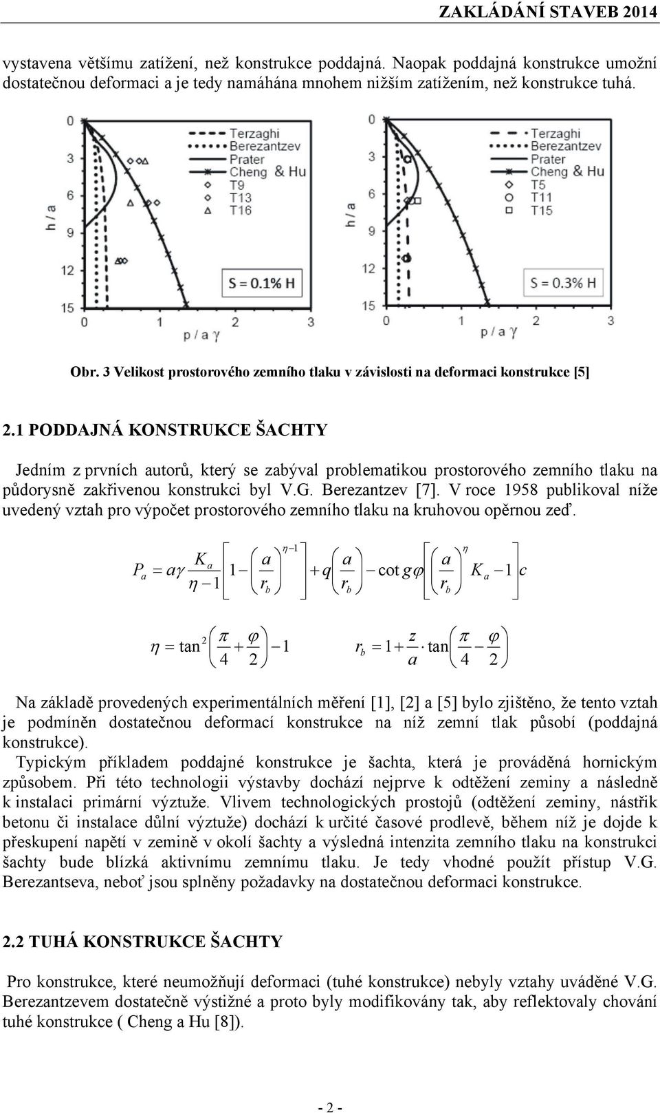 1 PODDAJNÁ KONSTRUKCE ŠACHTY Jedním z prvních utorů, který se zbývl problemtikou prostorového zemního tlku n půdorysně zkřivenou konstrukci byl V.G. Berezntzev [7].