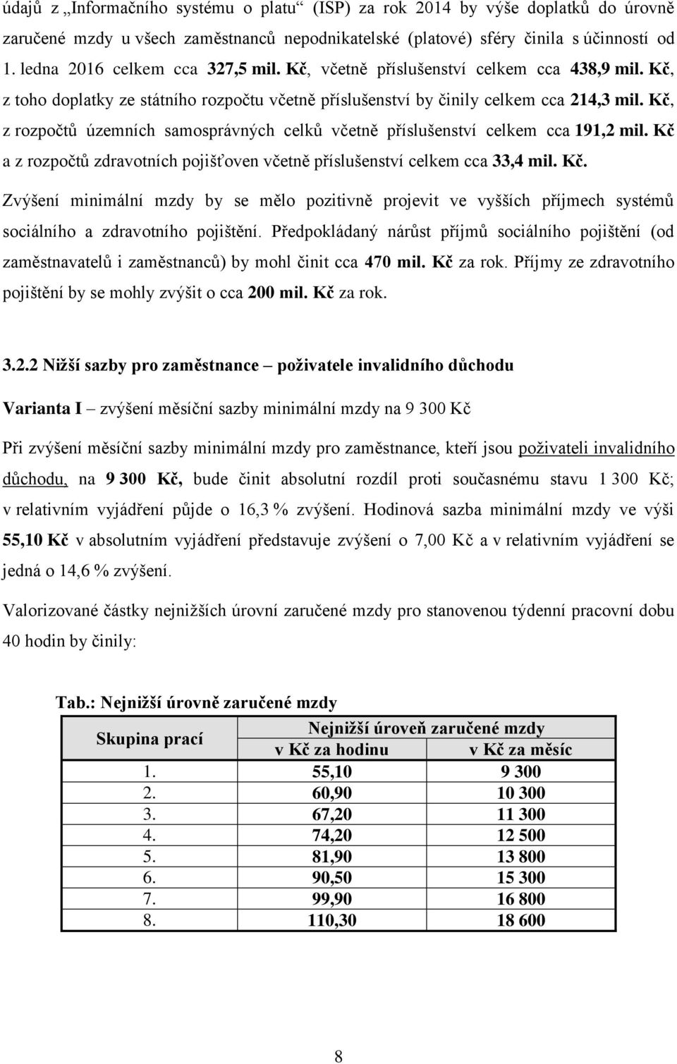 Kč, z rozpočtů územních samosprávných celků včetně příslušenství celkem cca 191,2 mil. Kč 