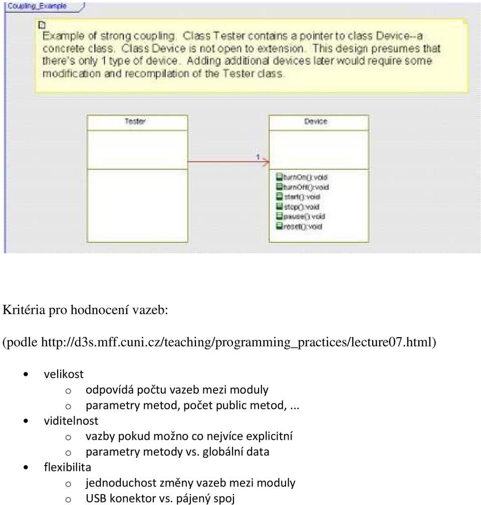 html) velikost o odpovídá počtu vazeb mezi moduly o parametry metod, počet public metod,.