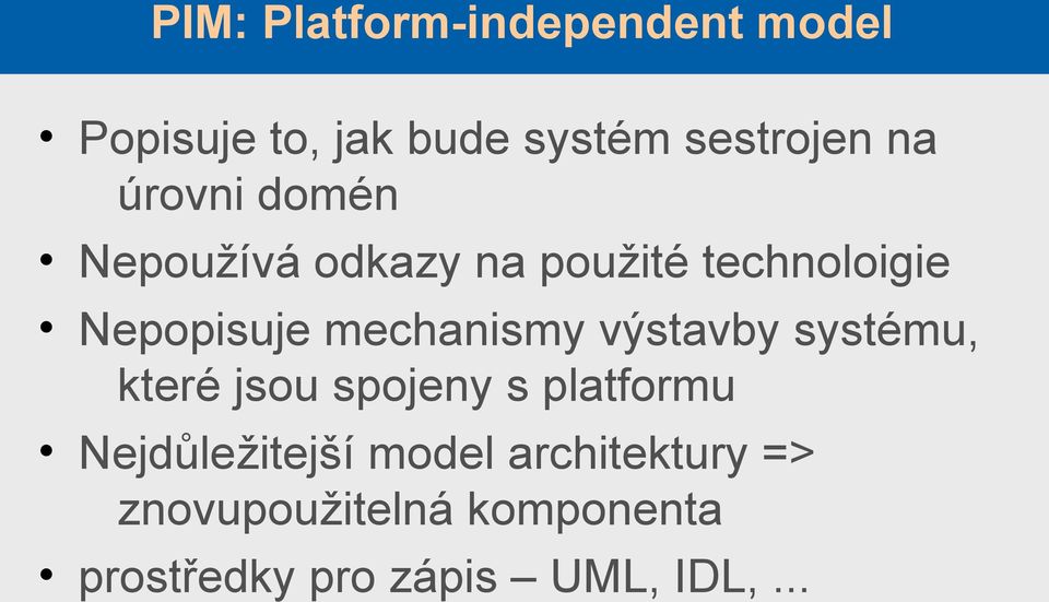 mechanismy výstavby systému, které jsou spojeny s platformu