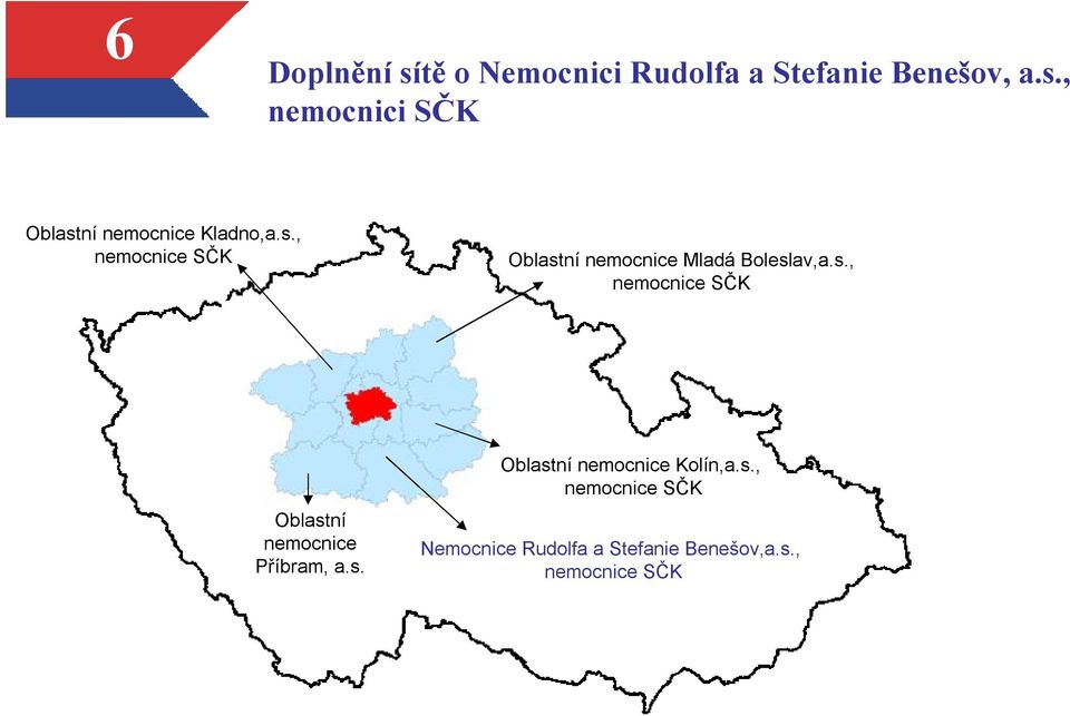 s. Oblastní nemocnice Kolín,a.s., Nemocnice Rudolfa a Stefanie Benešov,a.