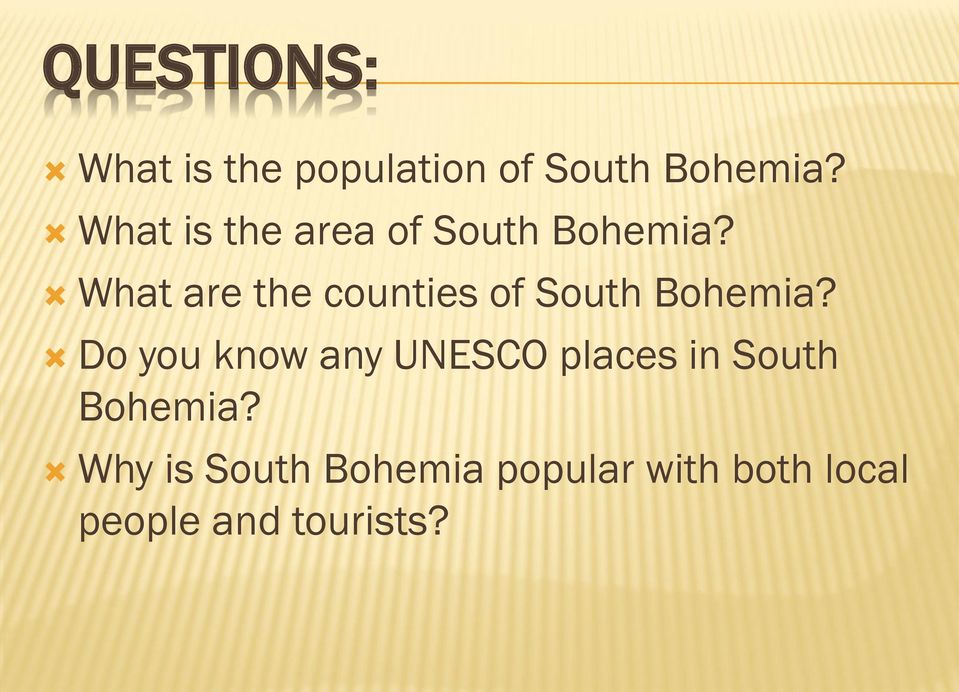 What are the counties of South Bohemia?