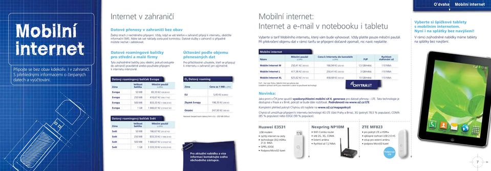 Vždy, když se váš telefon v zahraničí připojí k internetu, obdržíte informační SMS. Máte tak své náklady zcela pod kontrolou. Datové služby v zahraničí si případně můžete nechat i zablokovat.