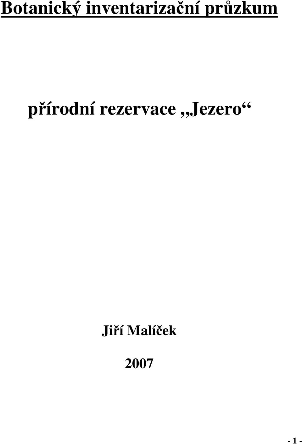 przkum pírodní