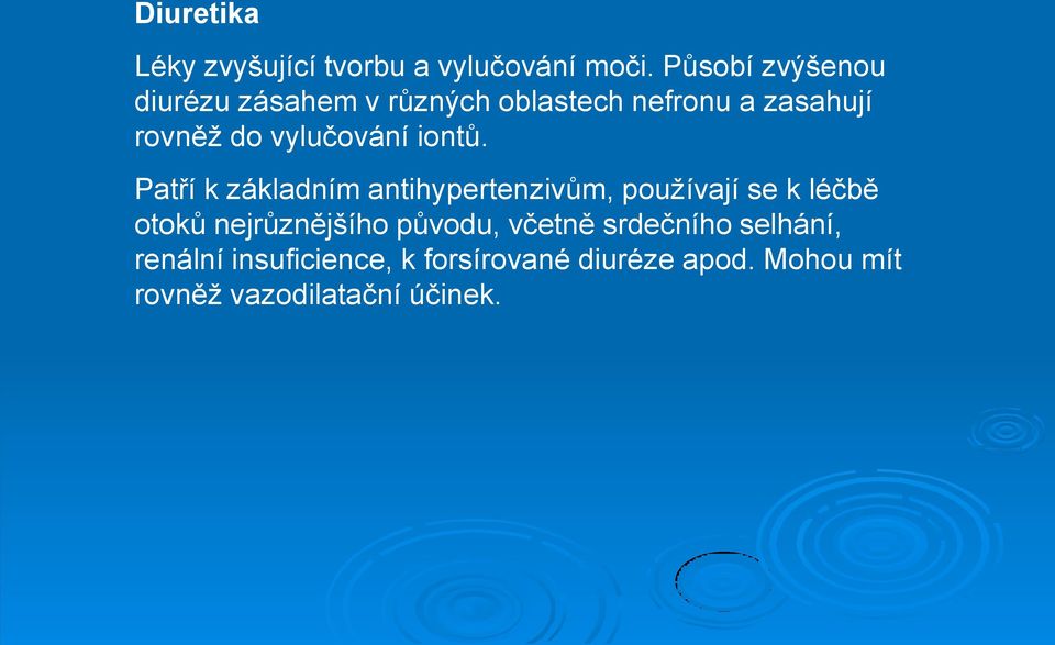 vylučování iontů.