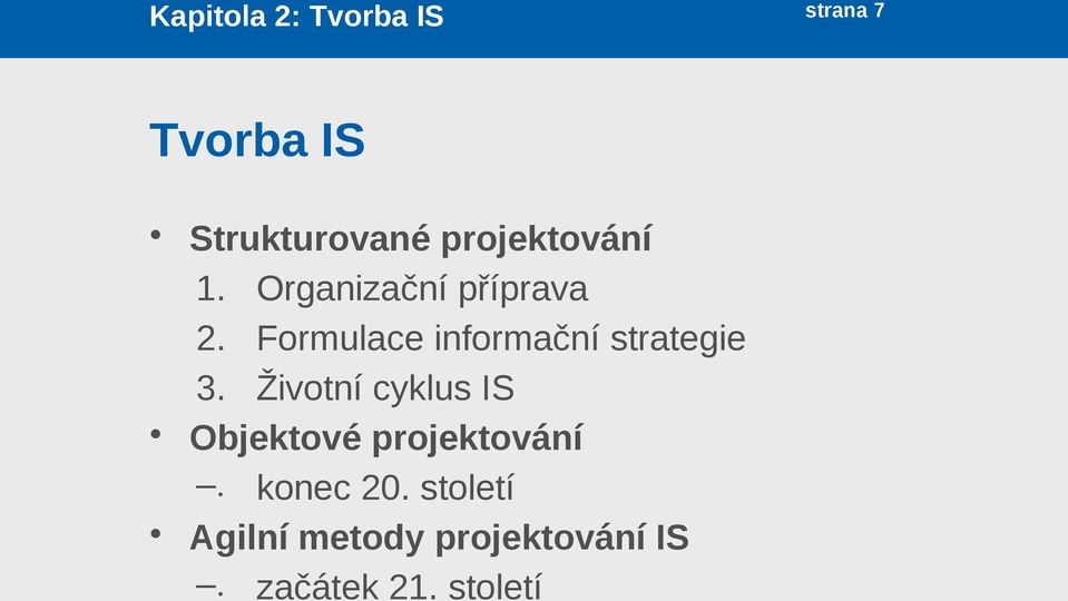 Formulace informační strategie 3.