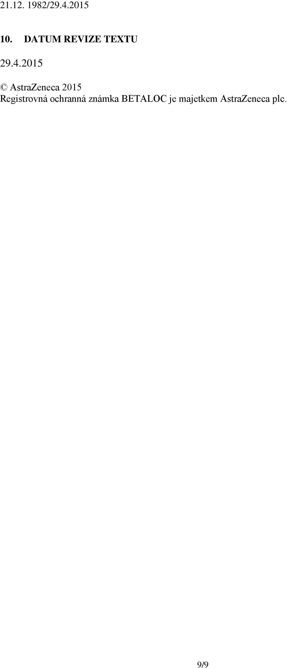 2015 AstraZeneca 2015 Registrovná