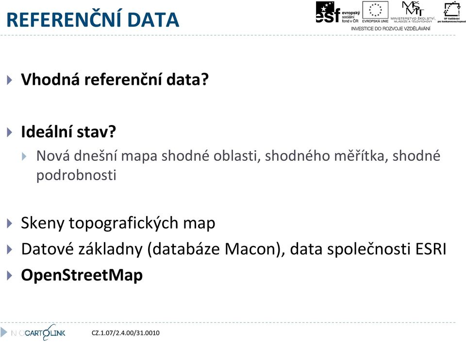 shodné podrobnosti Skeny topografických map Datové