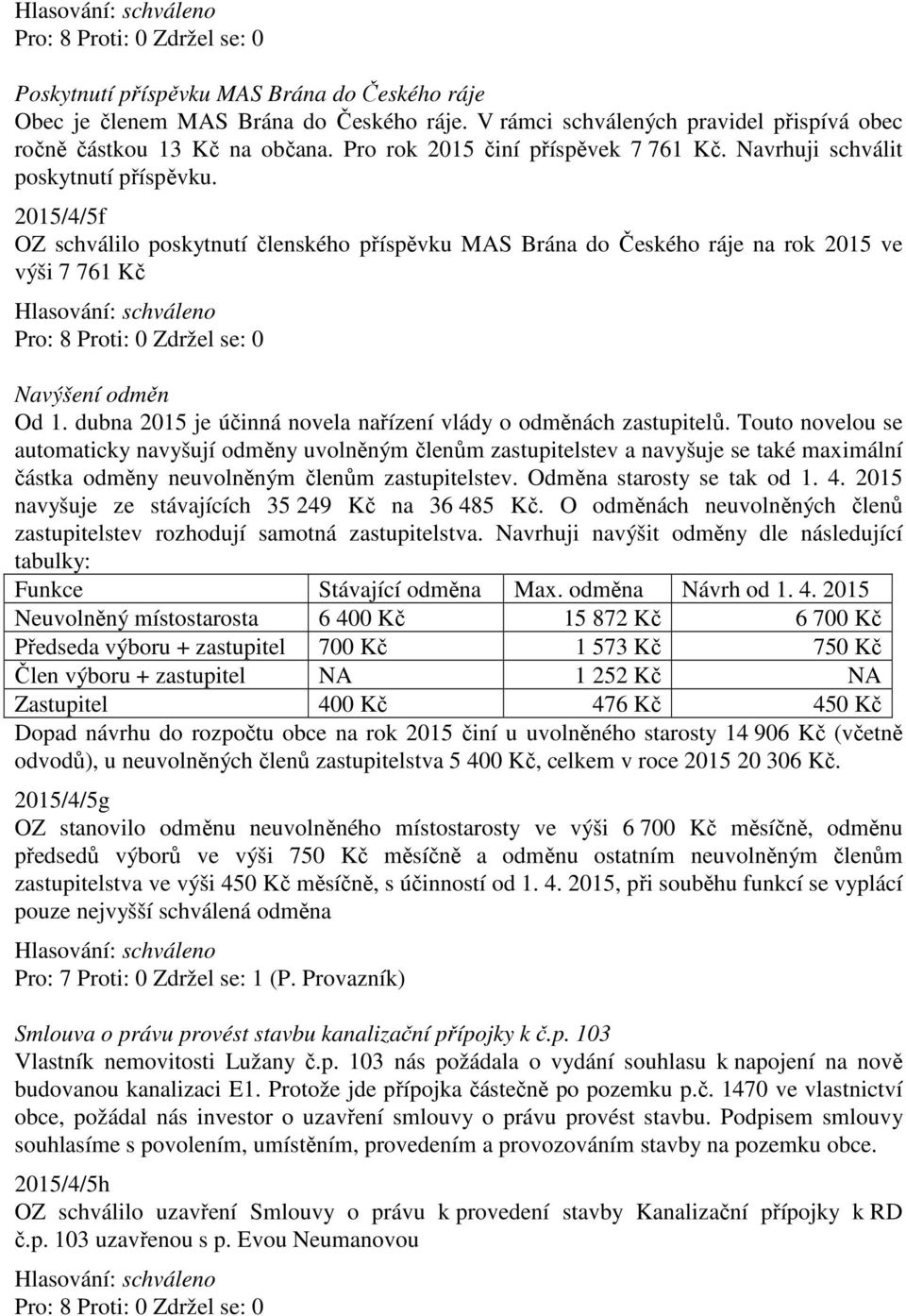 dubna 2015 je účinná novela nařízení vlády o odměnách zastupitelů.