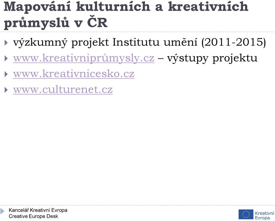 (2011-2015) www.kreativniprůmysly.