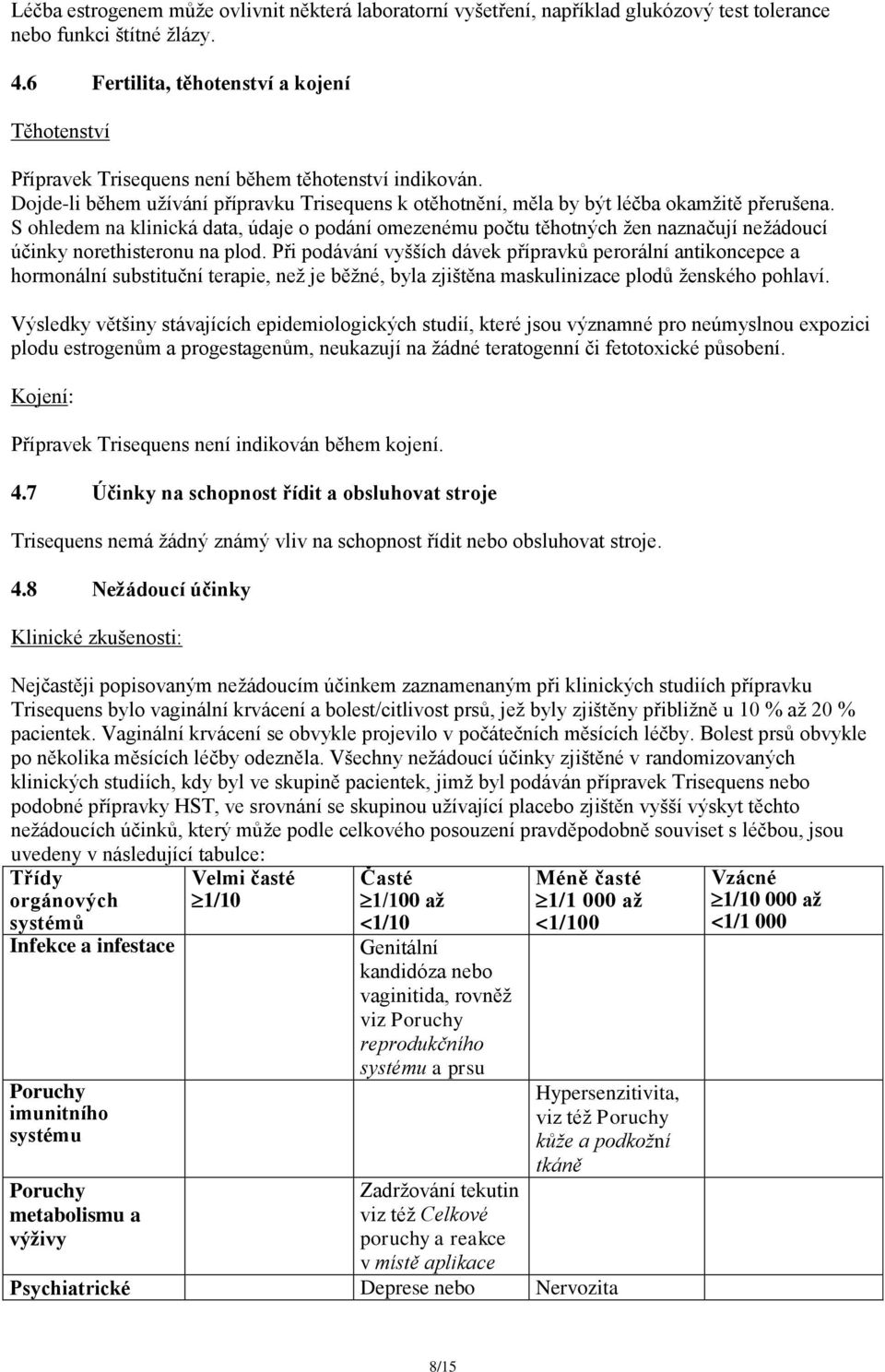 S ohledem na klinická data, údaje o podání omezenému počtu těhotných žen naznačují nežádoucí účinky norethisteronu na plod.