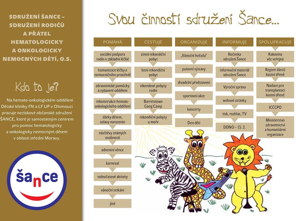 sdružení Šance Registr dárců kostní dřeně Kdo to je?