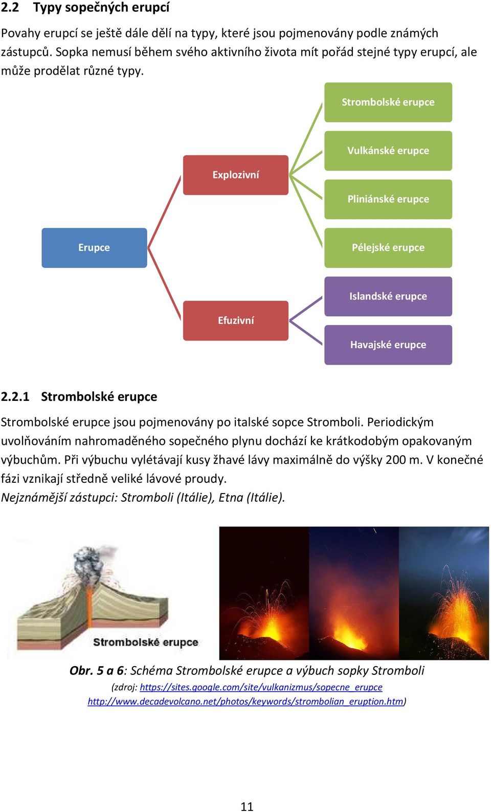 Strombolské erupce Explozivní Vulkánské erupce Pliniánské erupce Erupce Pélejské erupce Islandské erupce Efuzivní Havajské erupce 2.