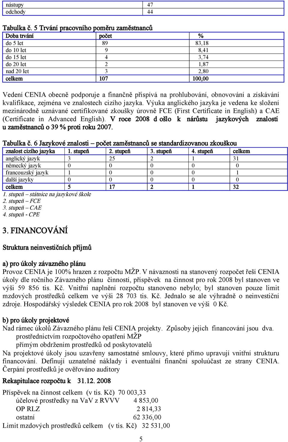 finančně přispívá na prohlubování, obnovování a získávání kvalifikace, zejména ve znalostech cizího jazyka.
