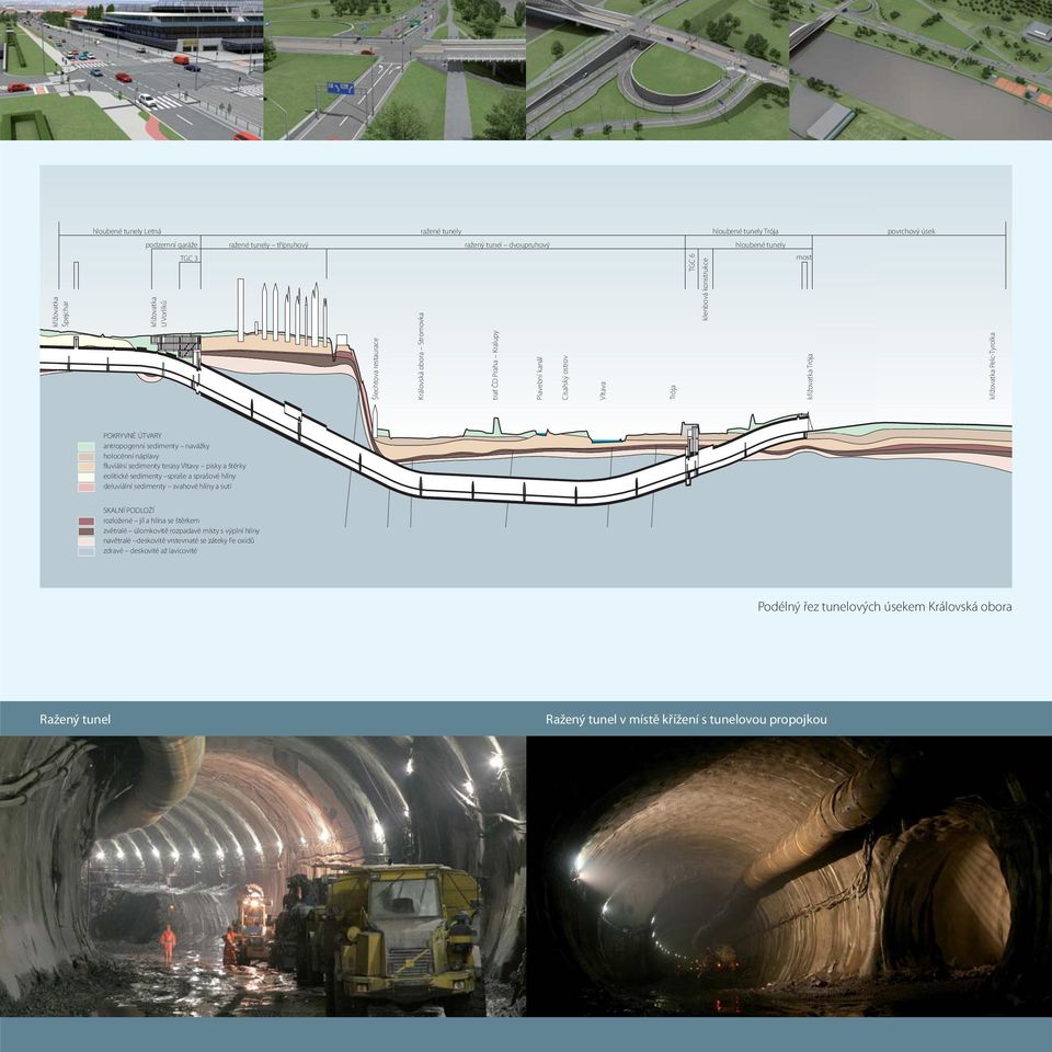 ÚTVARY antropogenní sedimenty navážky holocénní náplavy fluviální sedimenty terasy Vltavy písky a štěrky eolitické sedimenty spraše a sprašové hlíny deluviální sedimenty svahové hlíny a suti SKALNÍ