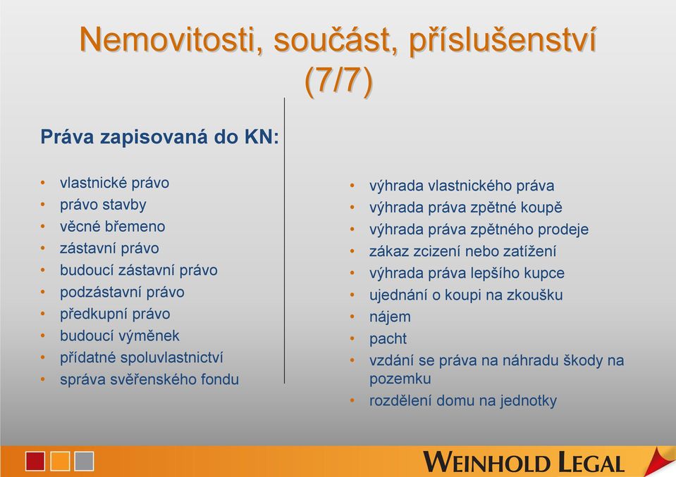 fondu výhrada vlastnického práva výhrada práva zpětné koupě výhrada práva zpětného prodeje zákaz zcizení nebo zatížení výhrada