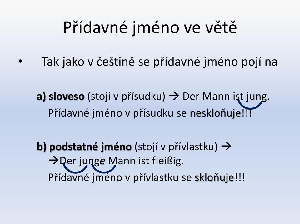 Přídavné jméno v přísudku se neskloňuje!