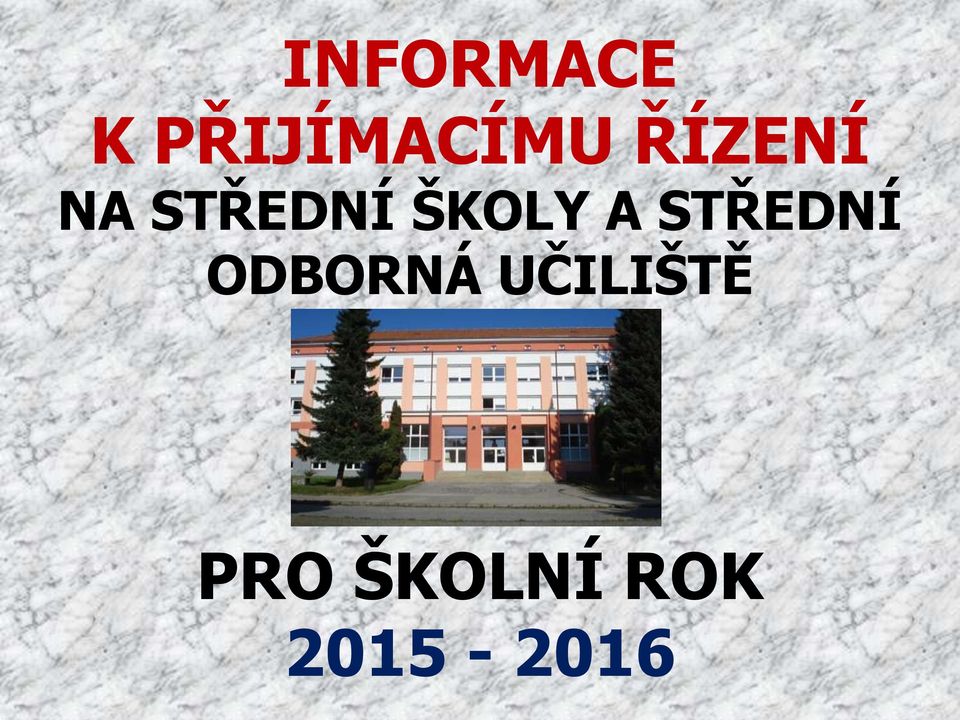 A STŘEDNÍ ODBORNÁ