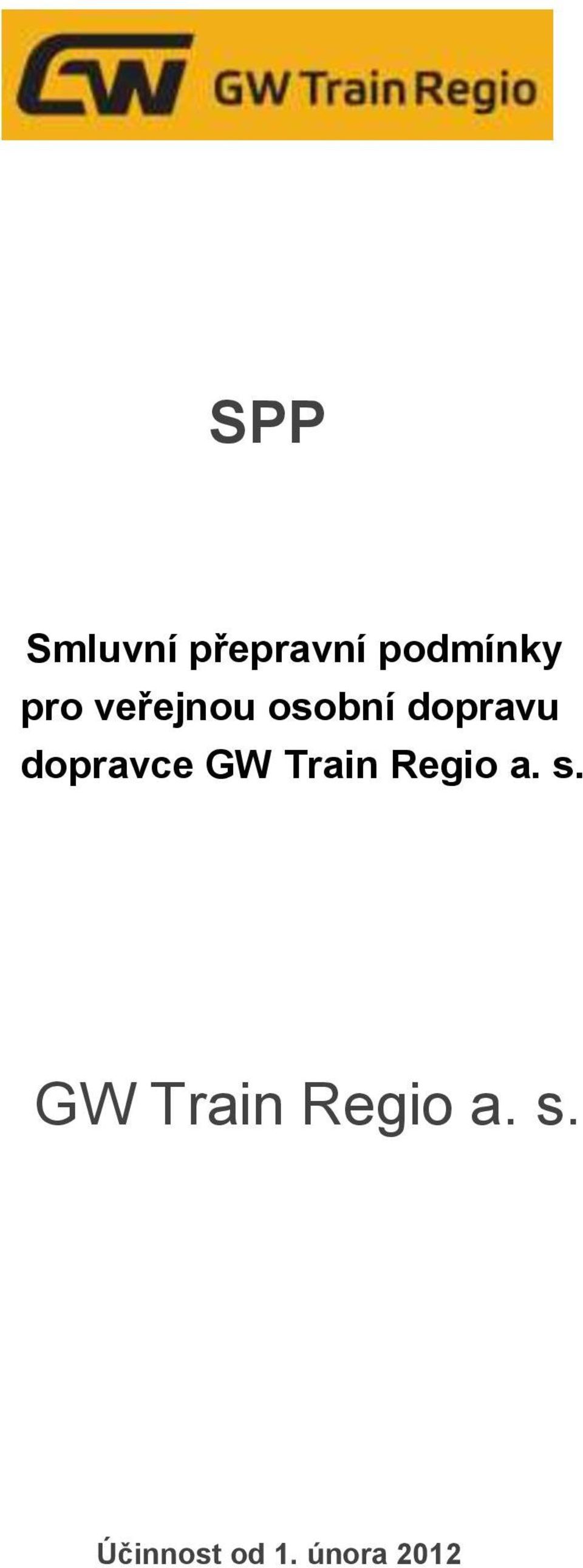 dopravce GW Train Regio a. s.