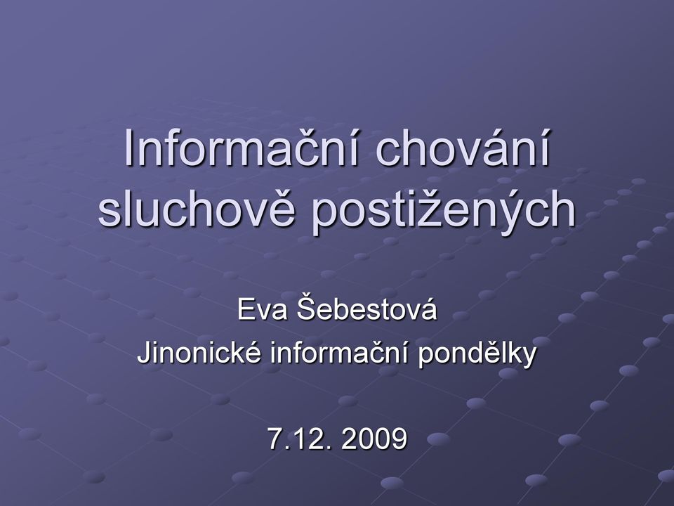 Eva Šebestová Jinonické