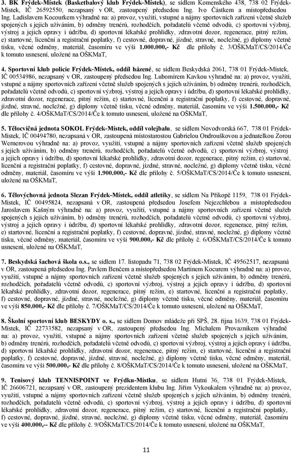 sportovní výzbroj, výstroj a jejich opravy i údržbu, d) sportovní lékařské prohlídky, zdravotní dozor, regenerace, pitný režim, e) startovné, licenční a registrační poplatky, f) cestovné, dopravné,