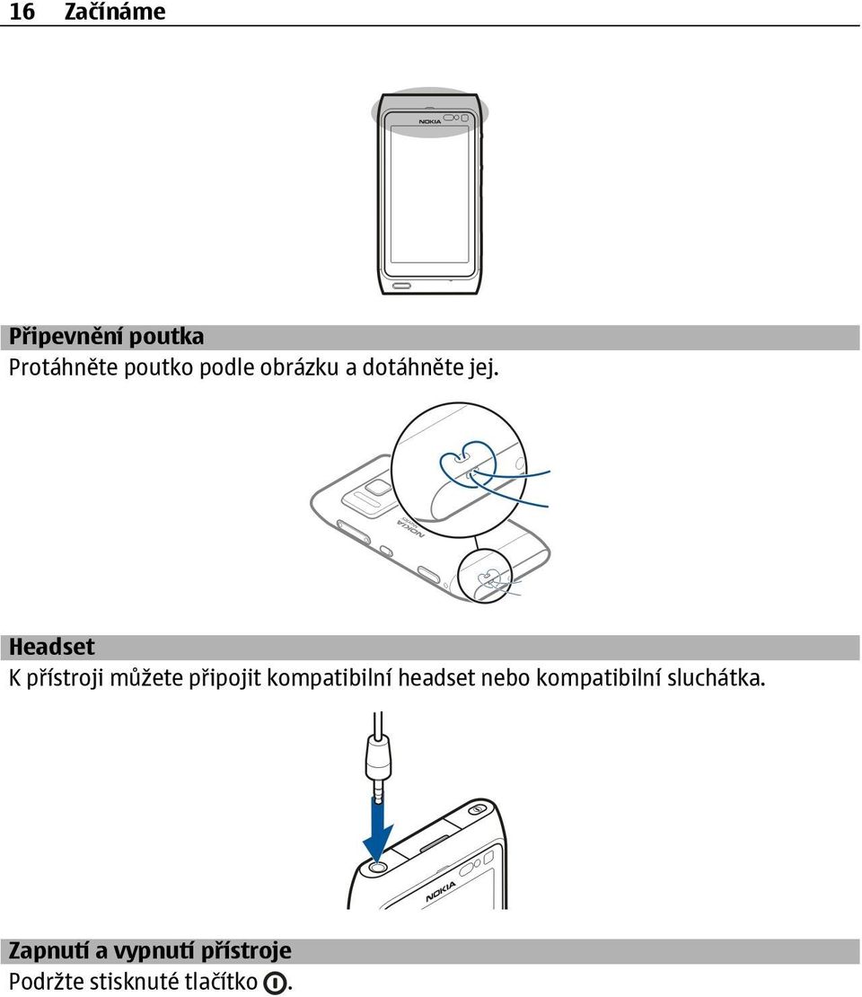 Headset K přístroji můžete připojit kompatibilní