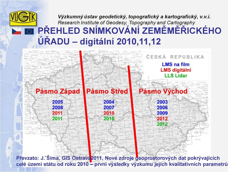 ˇŠíma, GIS Ostrava2011, Nové zdroje geoprostorových dat