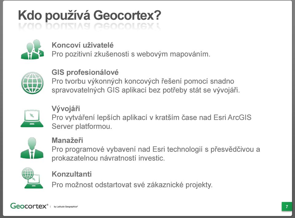 se vývojáři. Vývojáři Pro vytváření lepších aplikací v kratším čase nad Esri ArcGIS Server platformou.