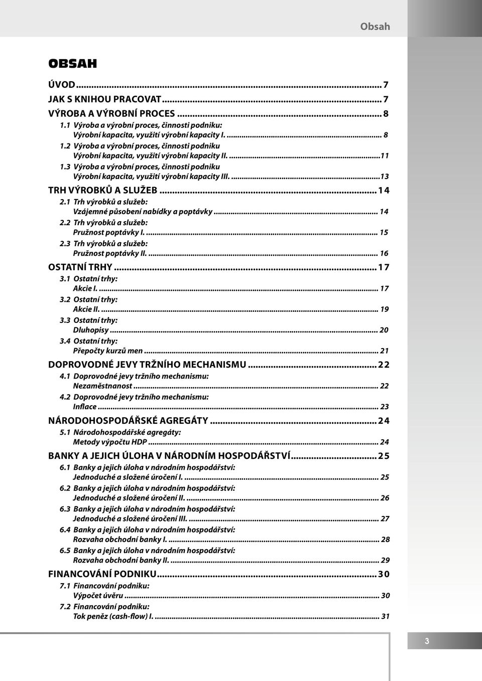 .. 14 2.2 Trh výrobků a služeb: Pružnost poptávky I.... 15 2.3 Trh výrobků a služeb: Pružnost poptávky II.... 16 OSTATNÍ TRHY... 17 3.1 Ostatní trhy: Akcie I.... 17 3.2 Ostatní trhy: Akcie II.... 19 3.