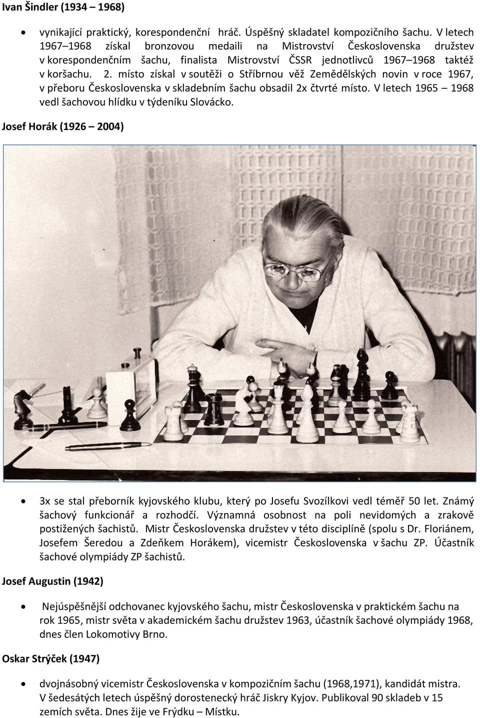 90 let organizovaného šachu v Kyjově. Stručná historie kyjovského šachu -  PDF Stažení zdarma