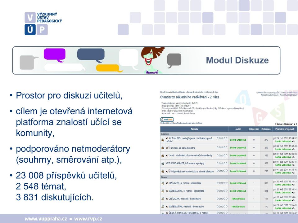 podporováno netmoderátory (souhrny, směrování atp.