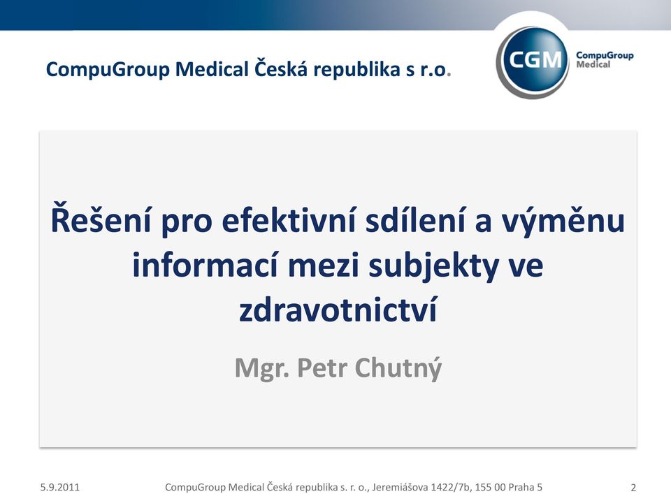 zdravotnictví Mgr.