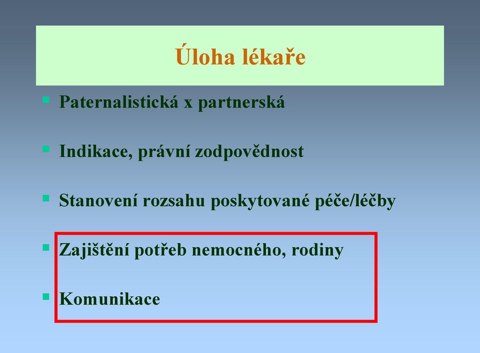 zodpovědnost Stanovení rozsahu