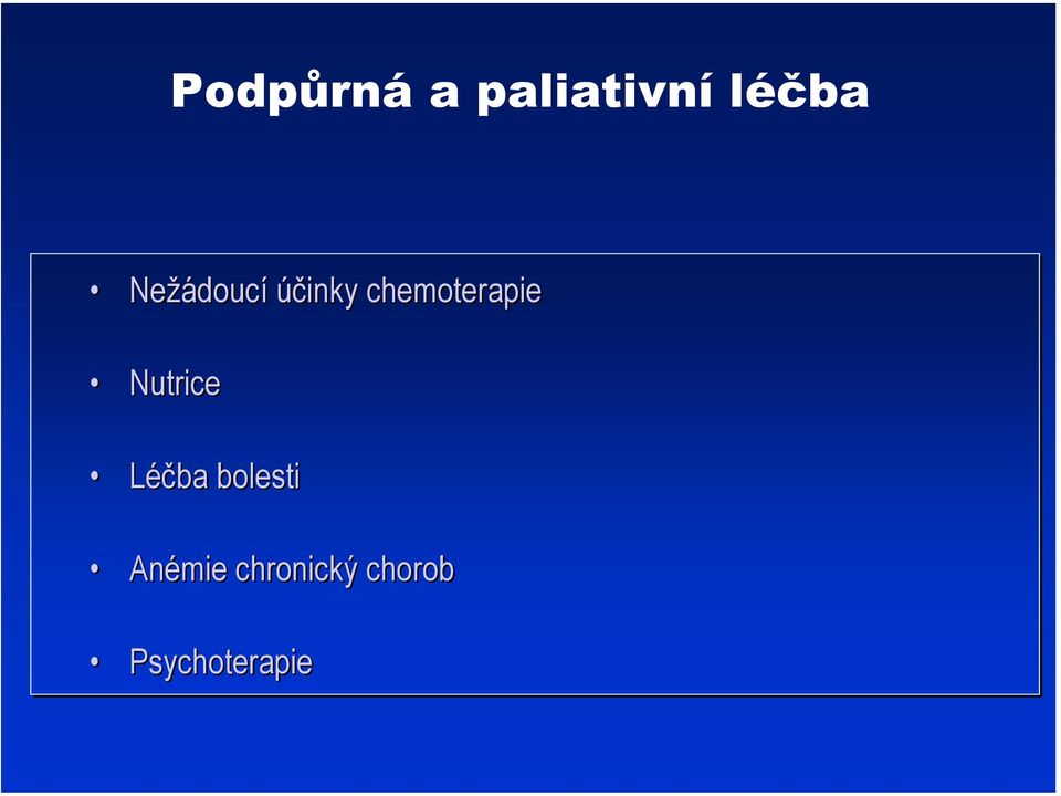 Nutrice Léčba bolesti Anémie