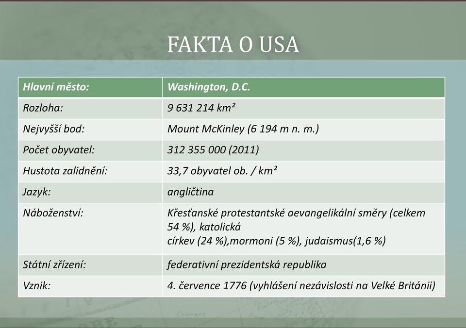 %), judaismus(1,6 %) Státní zřízení: Vznik: federativní prezidentská republika 4.