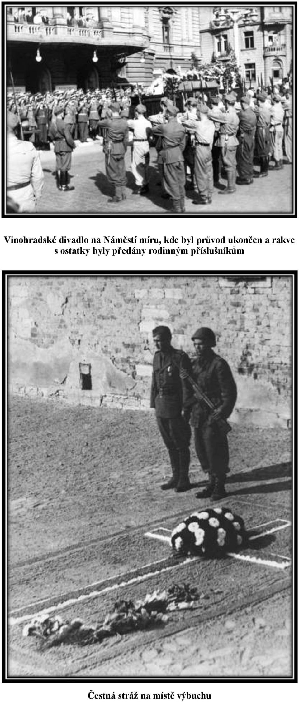 průvod ukončen a rakve s ostatky byly