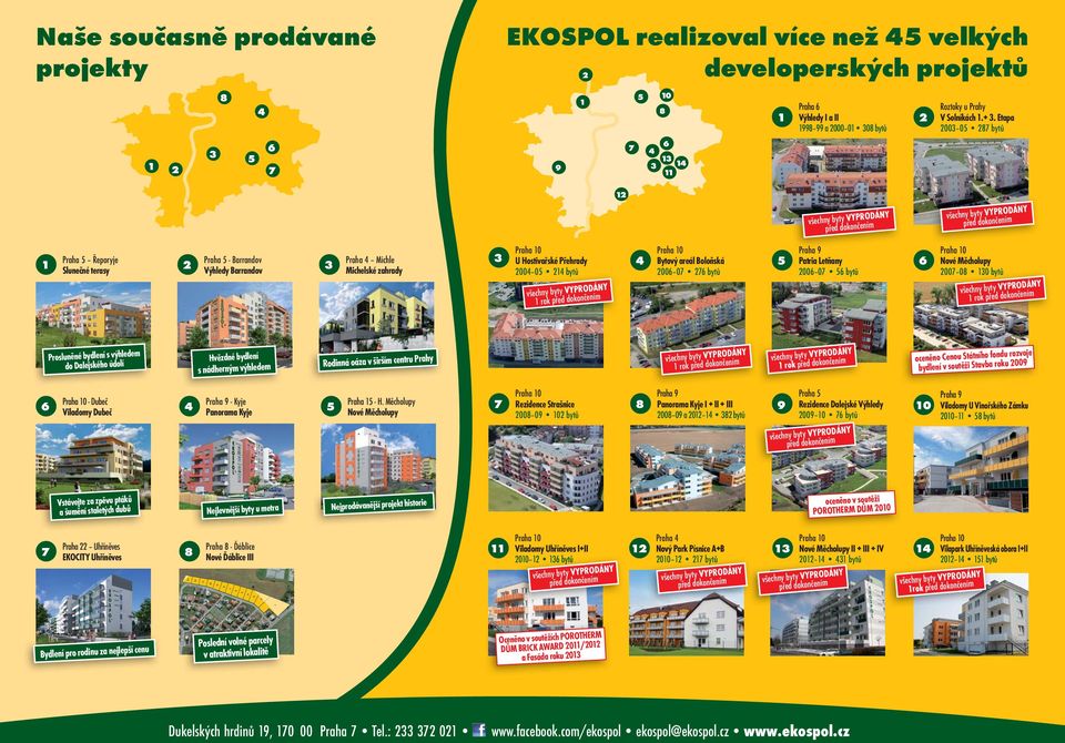 Etapa 200 05 287 bytů před dokončením před dokončením 1 Praha 5 Řeporyje lunečné terasy 2 Praha 5 - Barrandov Výhledy Barrandov Praha Michle Michelské zahrady Praha U Hostivařské Přehrady 200 05 05