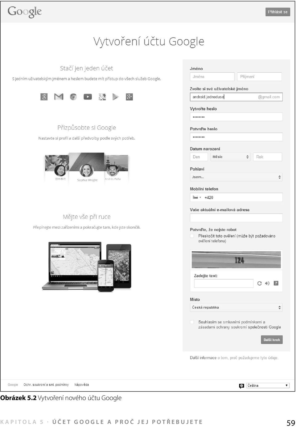 účtu Google KAPITOLA 5