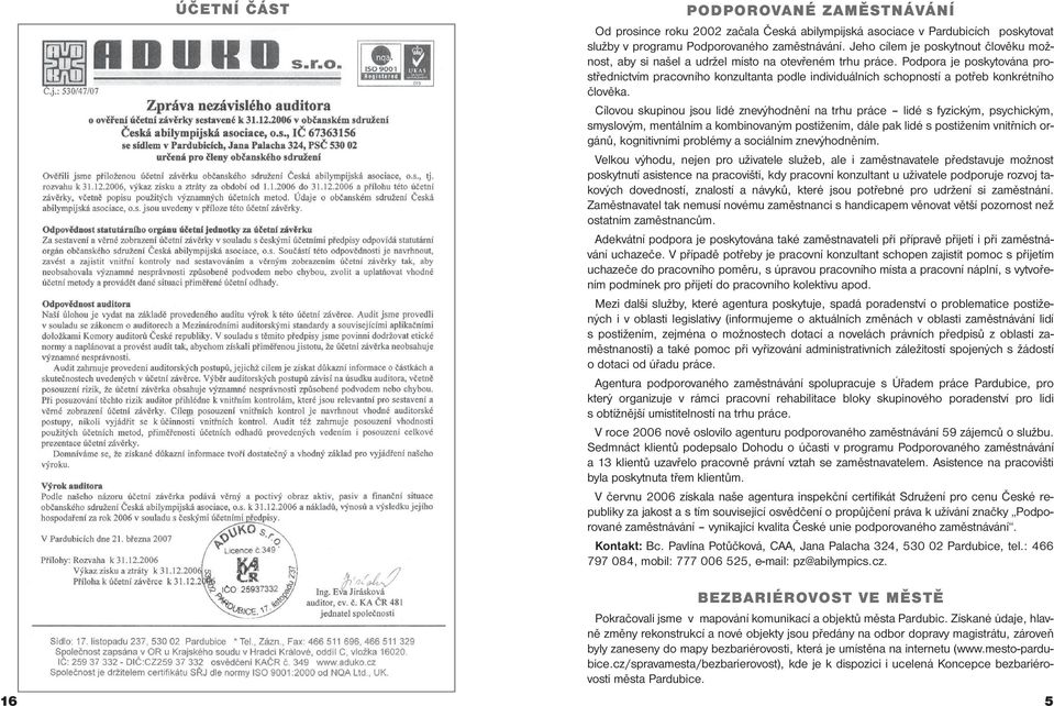 Podpora je poskytována prostřednictvím pracovního konzultanta podle individuálních schopností a potřeb konkrétního člověka.