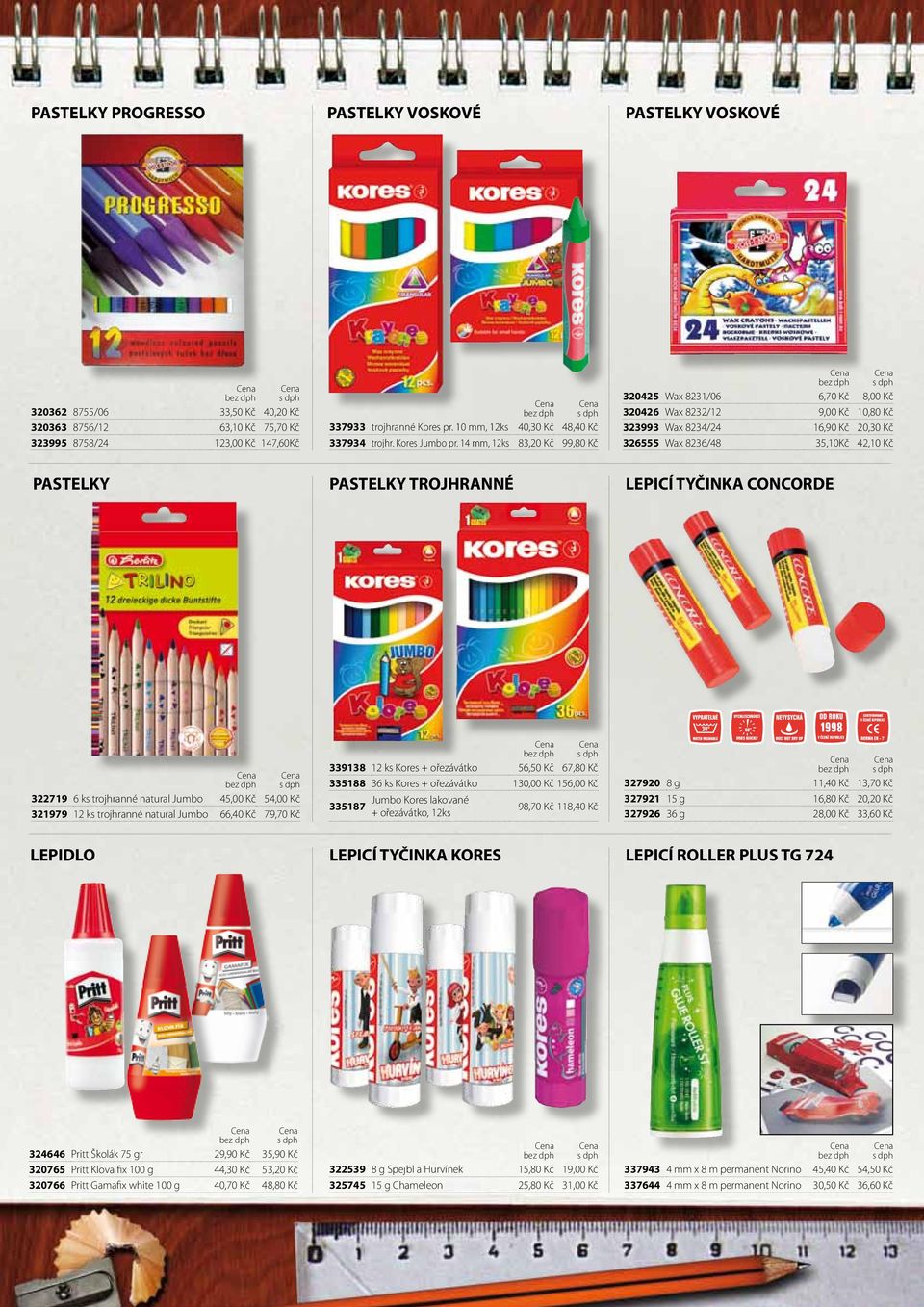 14 mm, 12ks 83,20 Kč 99,80 Kč 320425 Wax 8231/06 6,70 Kč 8,00 Kč 320426 Wax 8232/12 9,00 Kč 10,80 Kč 323993 Wax 8234/24 16,90 Kč 20,30 Kč 326555 Wax 8236/48 35,10Kč 42,10 Kč PASTELKY PASTELKY