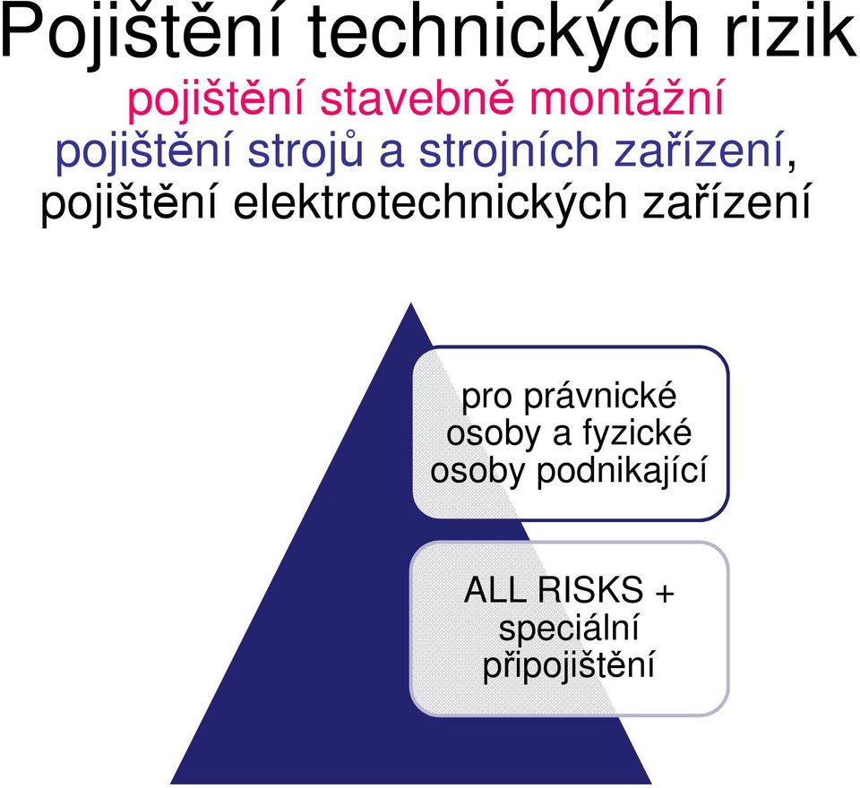 pojištění elektrotechnických zařízení pro právnické