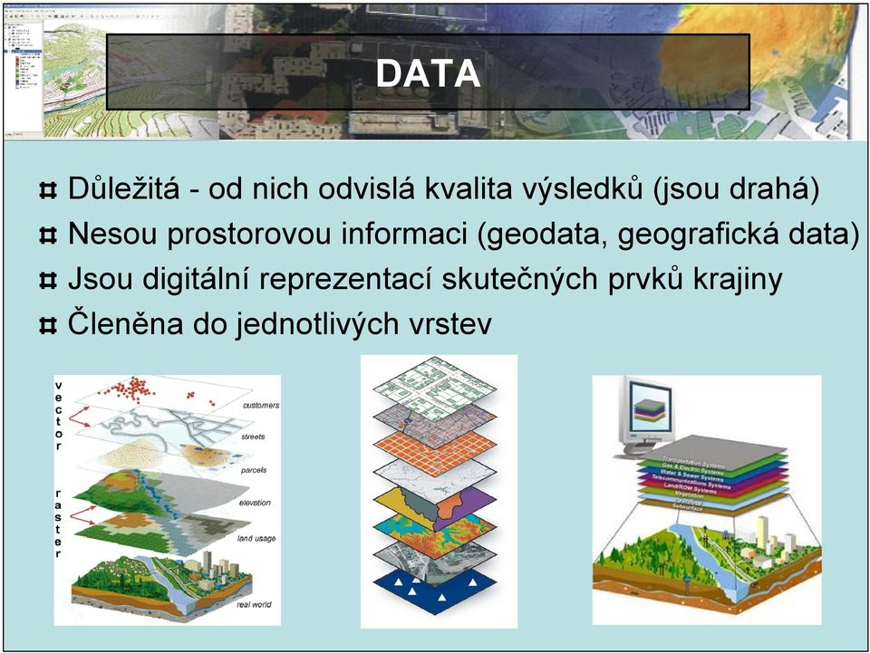 (geodata, geografická data) Jsou