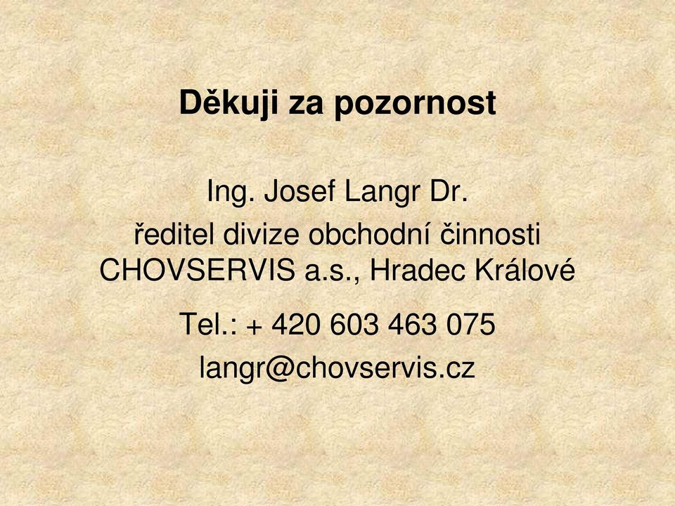 ředitel divize obchodní činnosti