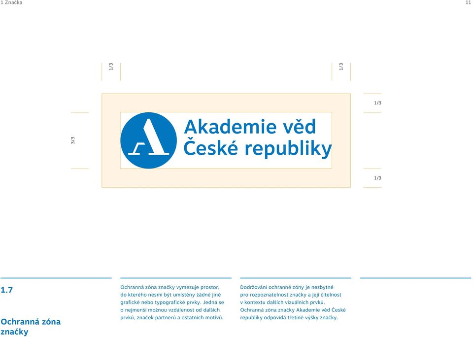 nebo typografické prvky. Jedná se o nejmenší možnou vzdálenost od dalších prvků, značek partnerů a ostatních motivů.