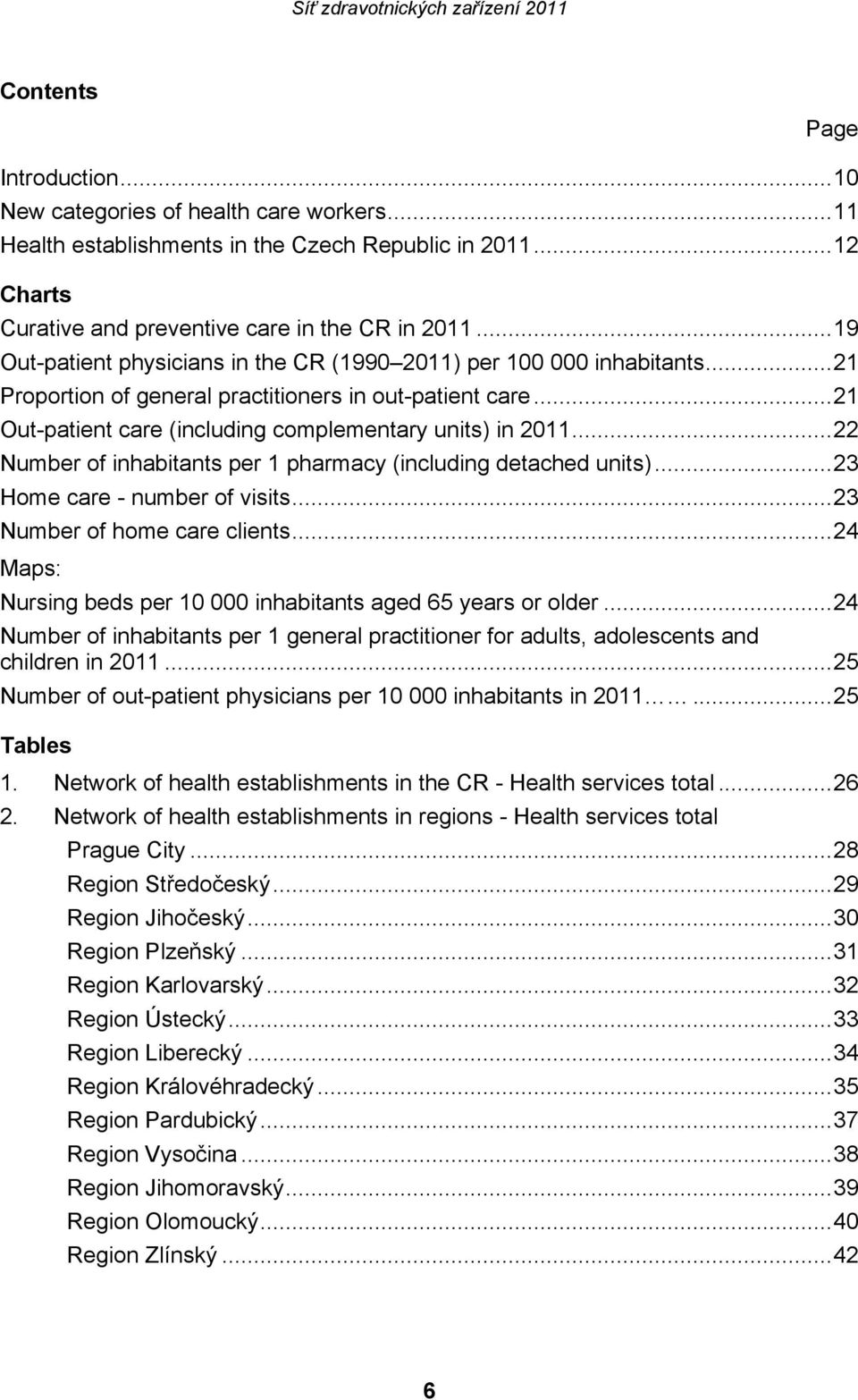 ..22 Number of inhabitants per 1 pharmacy (including detached units)...23 Home care - number of visits...23 Number of home care clients.