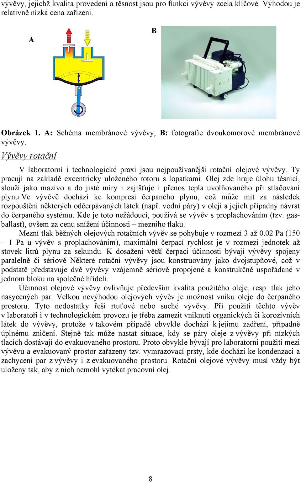 Ty pracují na základě excentricky uloženého rotoru s lopatkami. Olej zde hraje úlohu těsnící, slouží jako mazivo a do jisté míry i zajišťuje i přenos tepla uvolňovaného při stlačování plynu.
