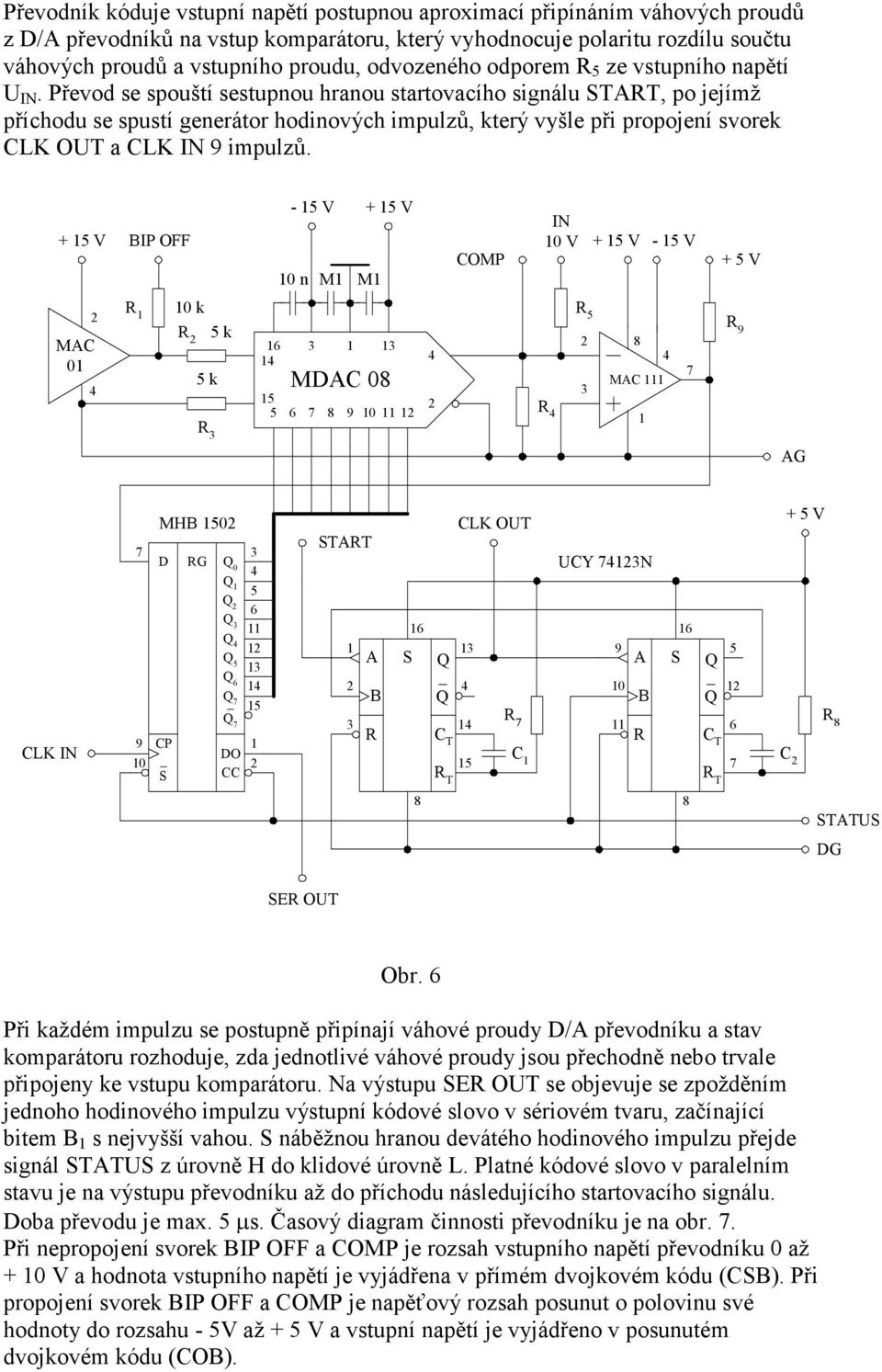 + 5 V BIP OFF - 5 V M + 5 V M COMP IN V + 5 V - 5 V + 5 V MAC R k R R 3 6 3 3 MDAC 8 5 5 6 7 8 9 R R 5 3 8 MAC 7 R 9 AG CLK IN 7 9 MHB 5 D CP _ S RG Q Q Q Q 3 Q Q 5 Q 6 Q _ 7 Q 7 DO CC 3 5 6 3 5