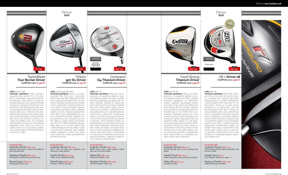 5 Technická specifikace: Nový nástupce legendární řady driverů r5 a r7 je založen na nejnovějších poznatcích golfového průmyslu.
