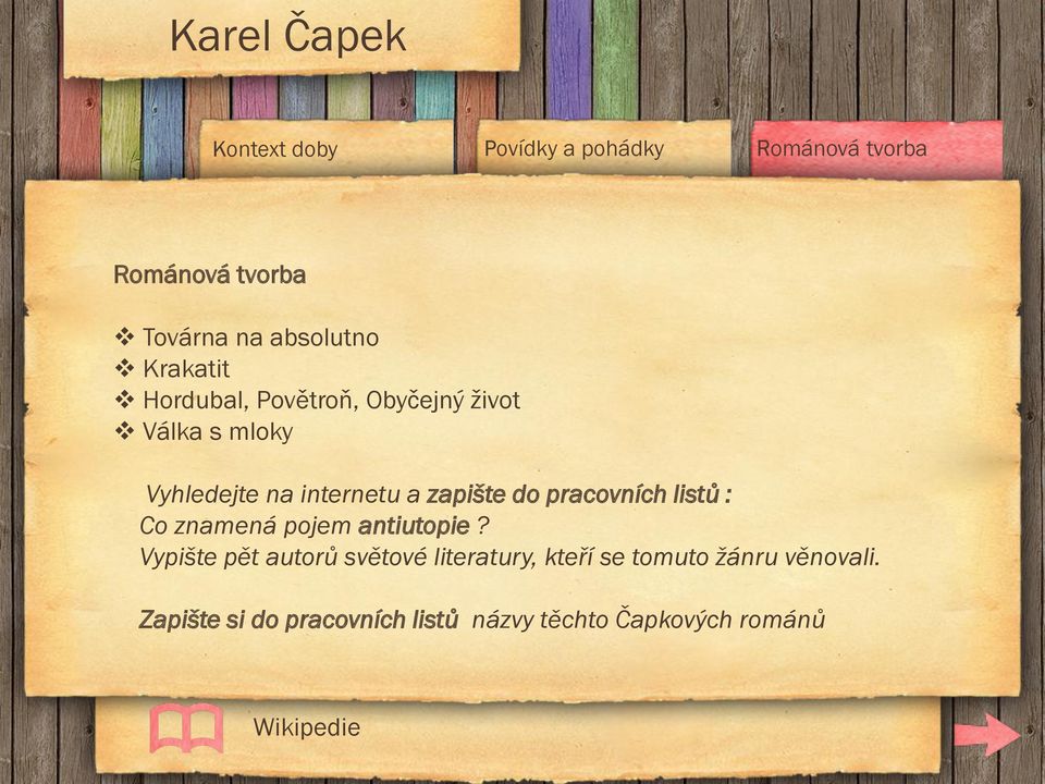 ČESKÁ LITERATURA I. POLOVINY 20. STOLETÍ. Karel Čapek prozaik - PDF Free  Download