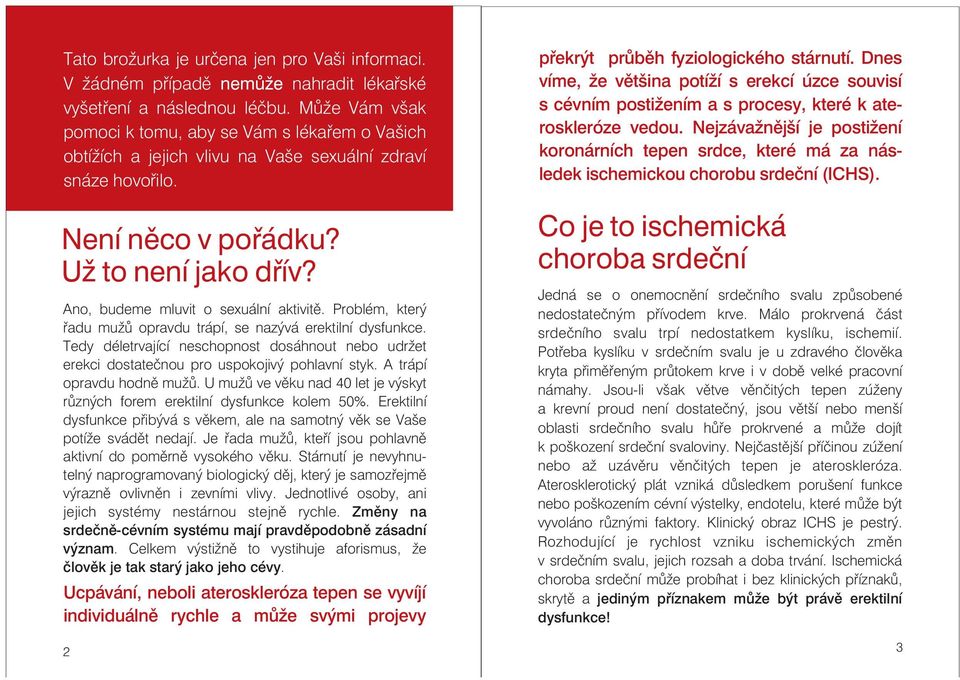 Ano, budeme mluvit o sexuální aktivitě. Problém, který řadu mužů opravdu trápí, se nazývá erektilní dysfunkce.